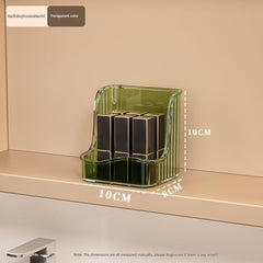 Transparent wall-mounted storage for beauty products
