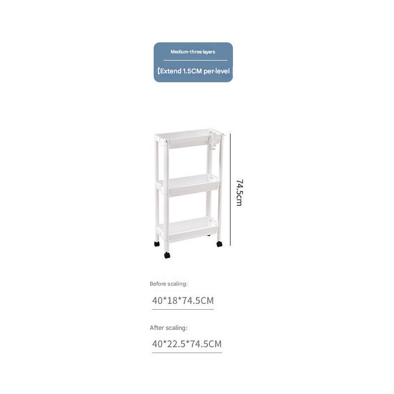 Adjustable mobile rolling cart for bathroom use