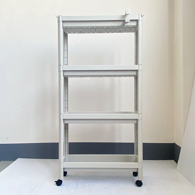 Multi-tier cart for snacks and cleaning supplies