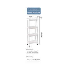 Versatile multi-tier storage rack in kitchen