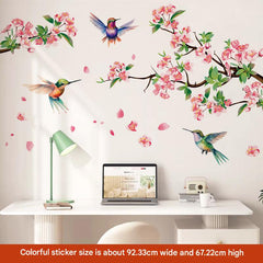 Artistic hummingbird wall decor in living space