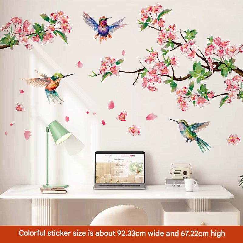 Artistic hummingbird wall decor in living space