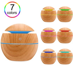 Compact Humidifier with Wood Grain Finish
