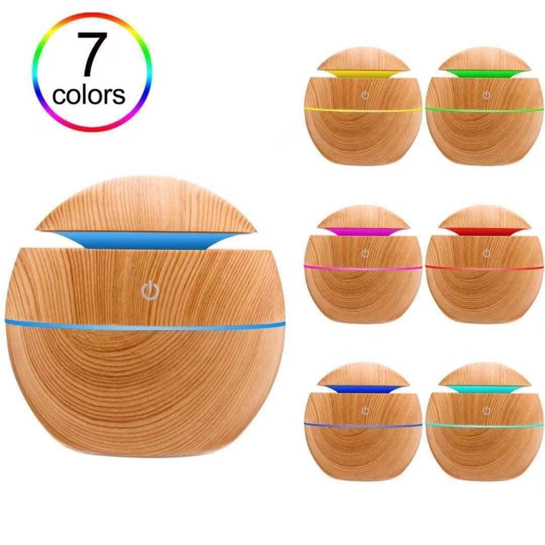 Compact Humidifier with Wood Grain Finish
