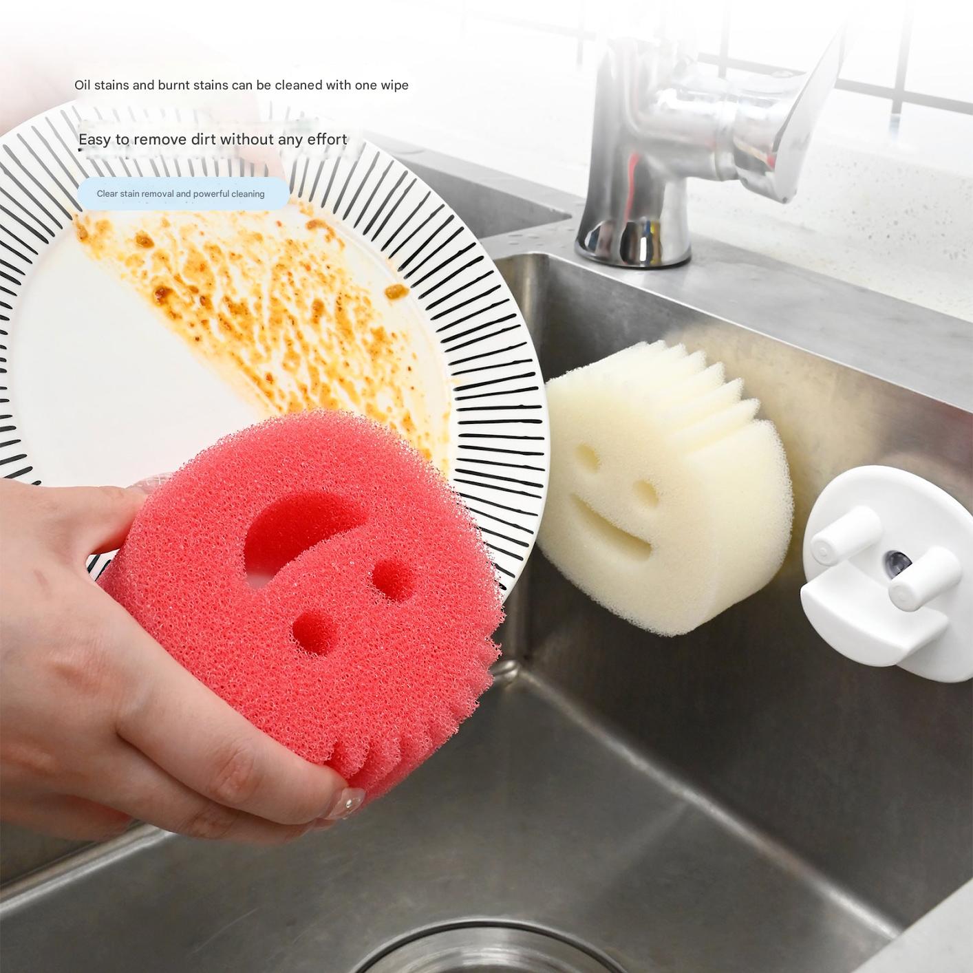 Multicolour Smiling Sponge for tough stains