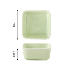 Ceramic plate showcasing various snack items