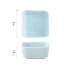 Japanese ceramic divided snack plate with compartments
