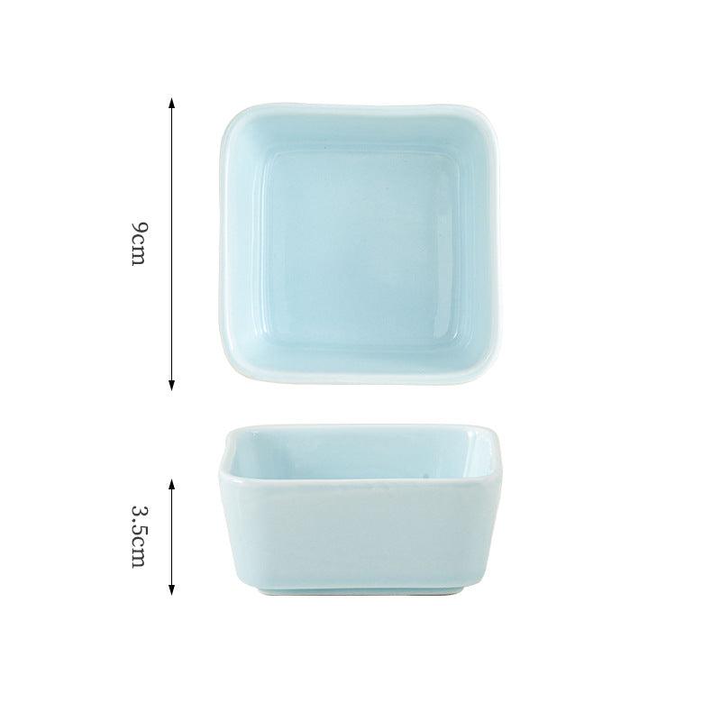 Japanese ceramic divided snack plate with compartments