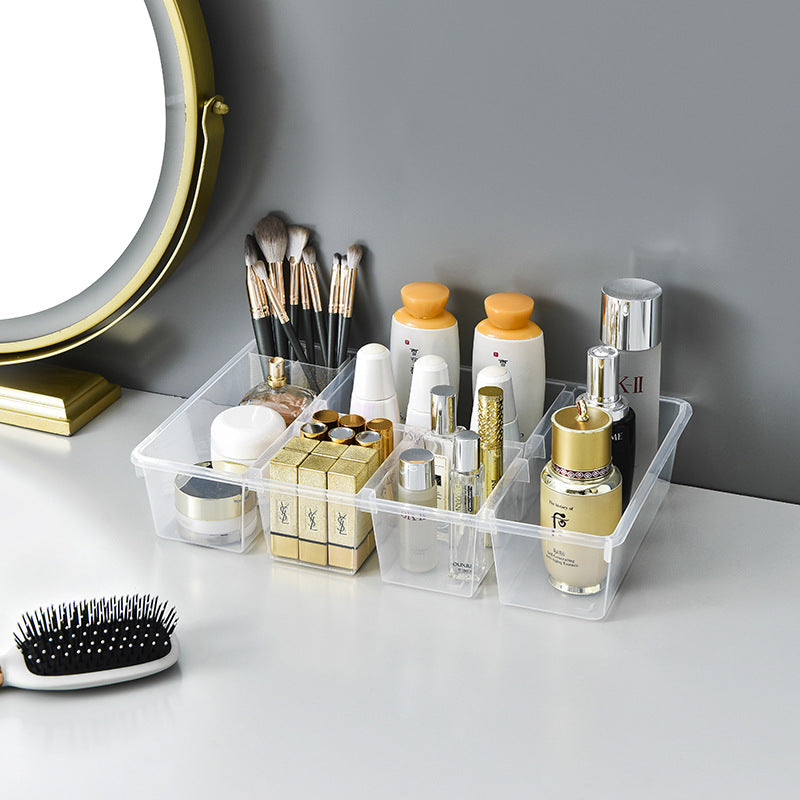 Close-up of clear storage box for easy viewing
