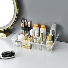 Close-up of clear storage box for easy viewing