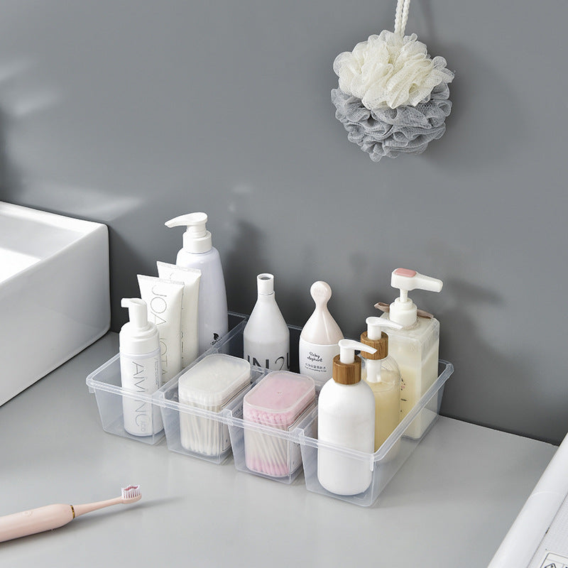 Clear box used for cosmetics organisation