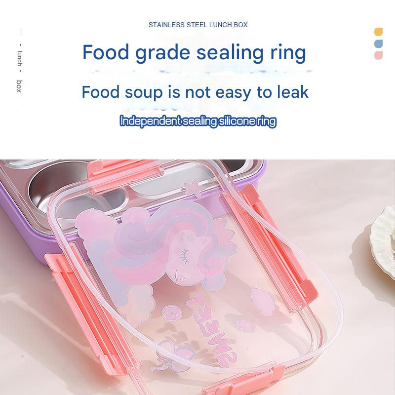 Secure seal mechanism lunch box preventing spills image 4