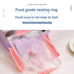 Secure seal mechanism lunch box preventing spills image 4
