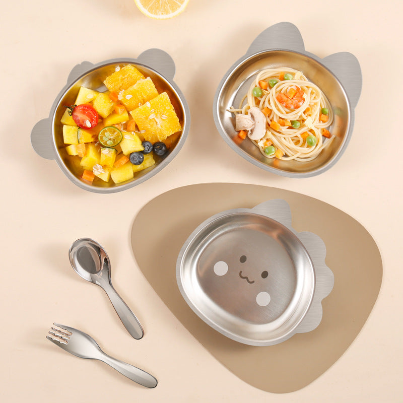 Colorful stainless steel toddler plate image 2