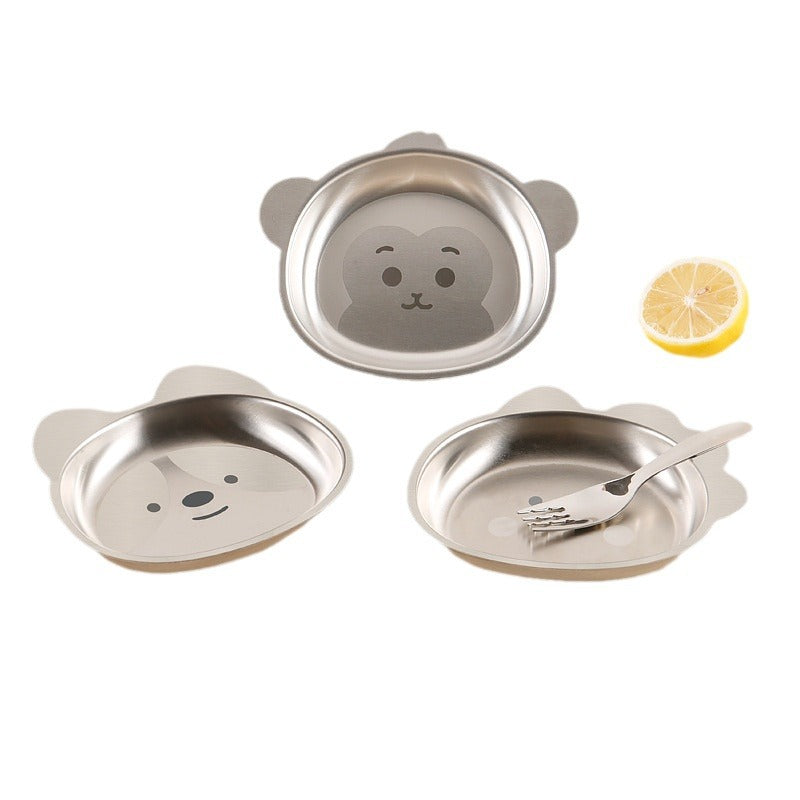 Lightweight stainless steel children's plate image 5