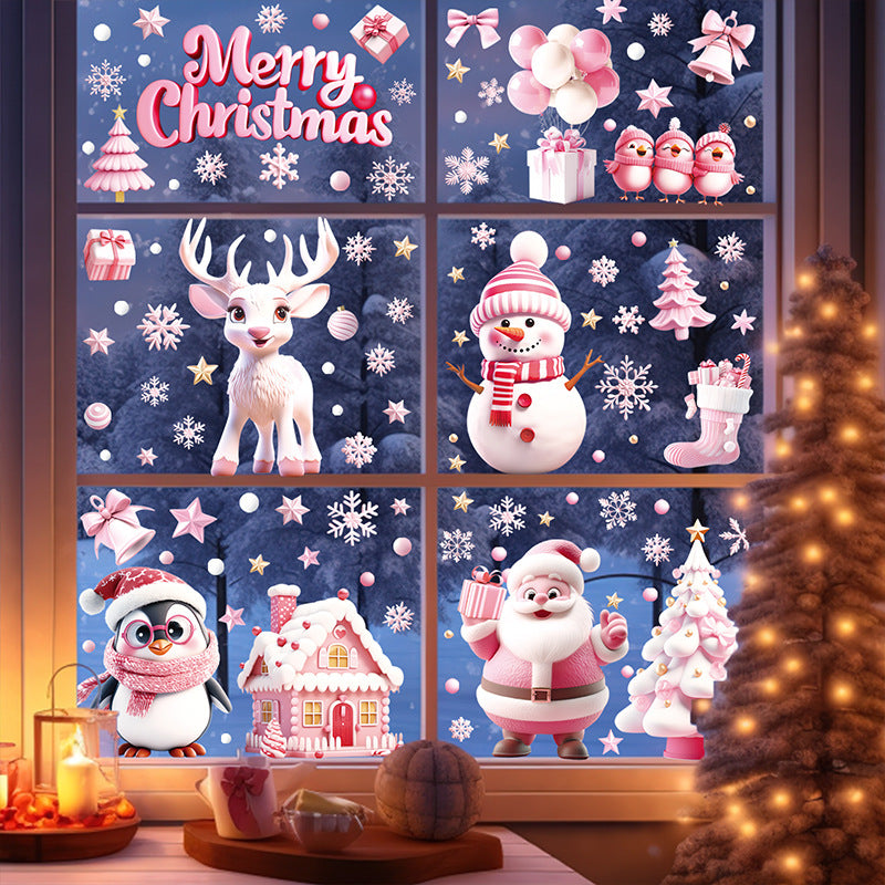 Static cling holiday stickers featuring penguins 3