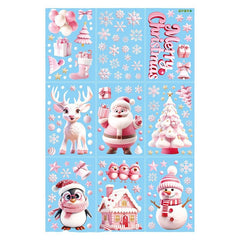Pink Christmas stickers in various designs 5