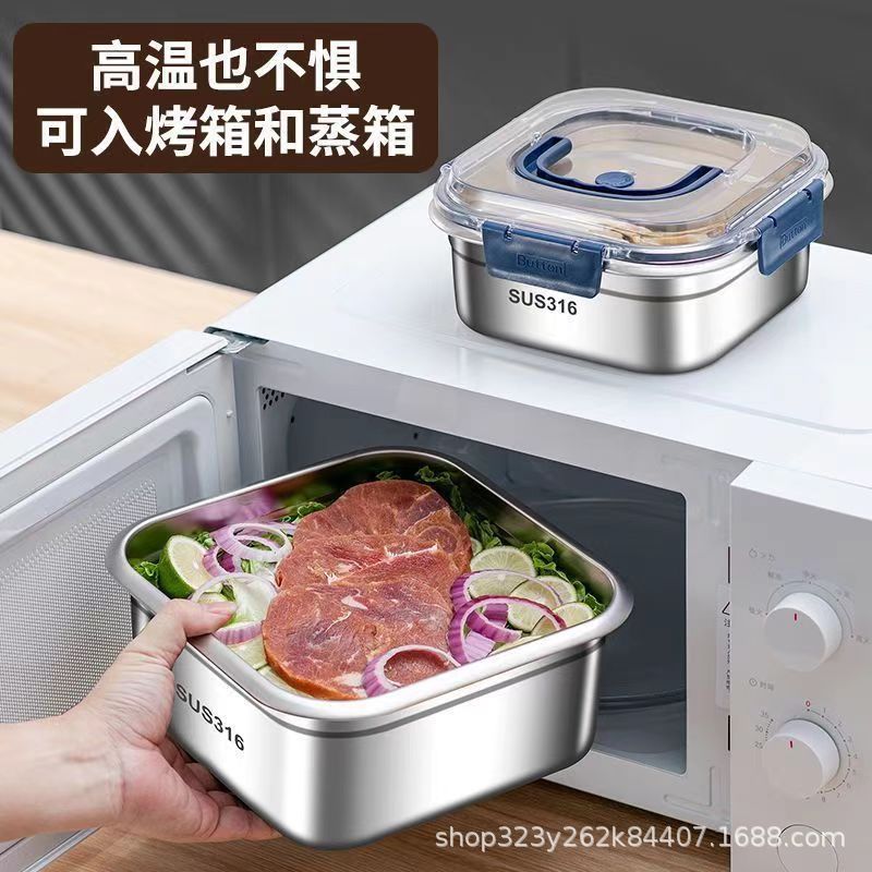 Stackable stainless steel containers for outdoor use