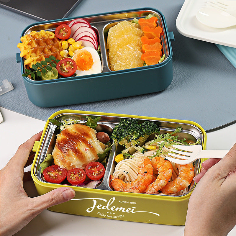 Portable Double-Layer Stainless Steel Lunch Box side view