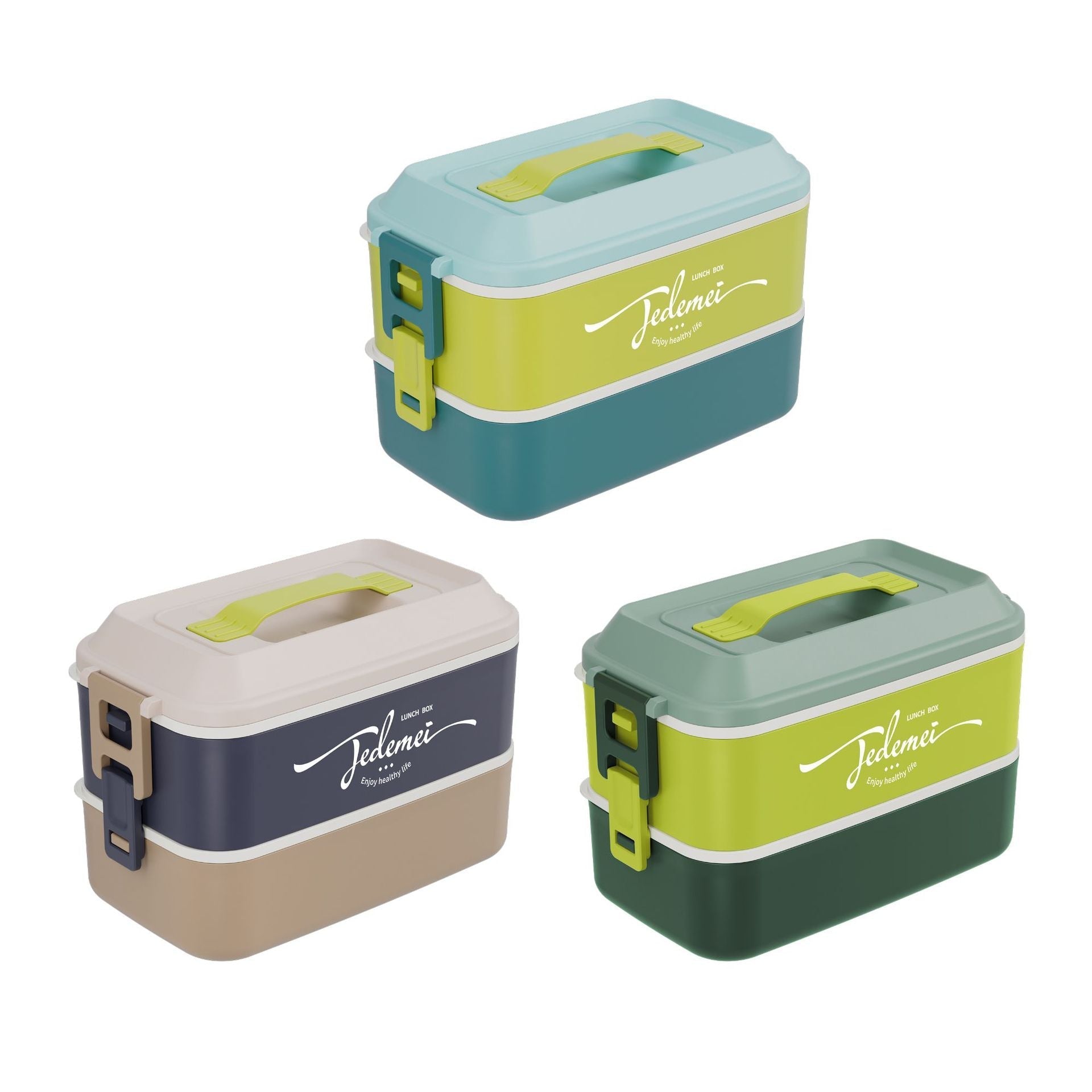 Portable Double-Layer Stainless Steel Lunch Box packaging