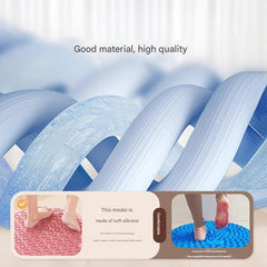 Foot massage mat demonstrating pressure point relief