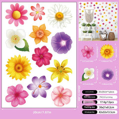 Spring flower decorative wall sticker design