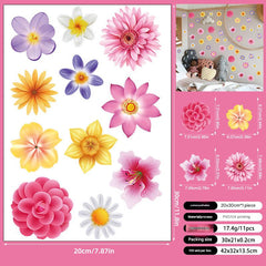 Self-adhesive floral wall art for nursery