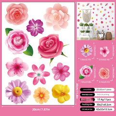 Vibrant flower wall sticker for kids room