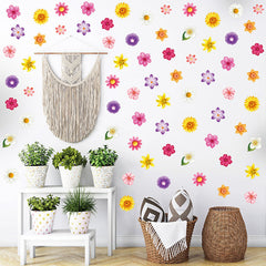 Self-adhesive floral wall art for nursery