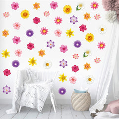 Vibrant flower wall sticker for kids room