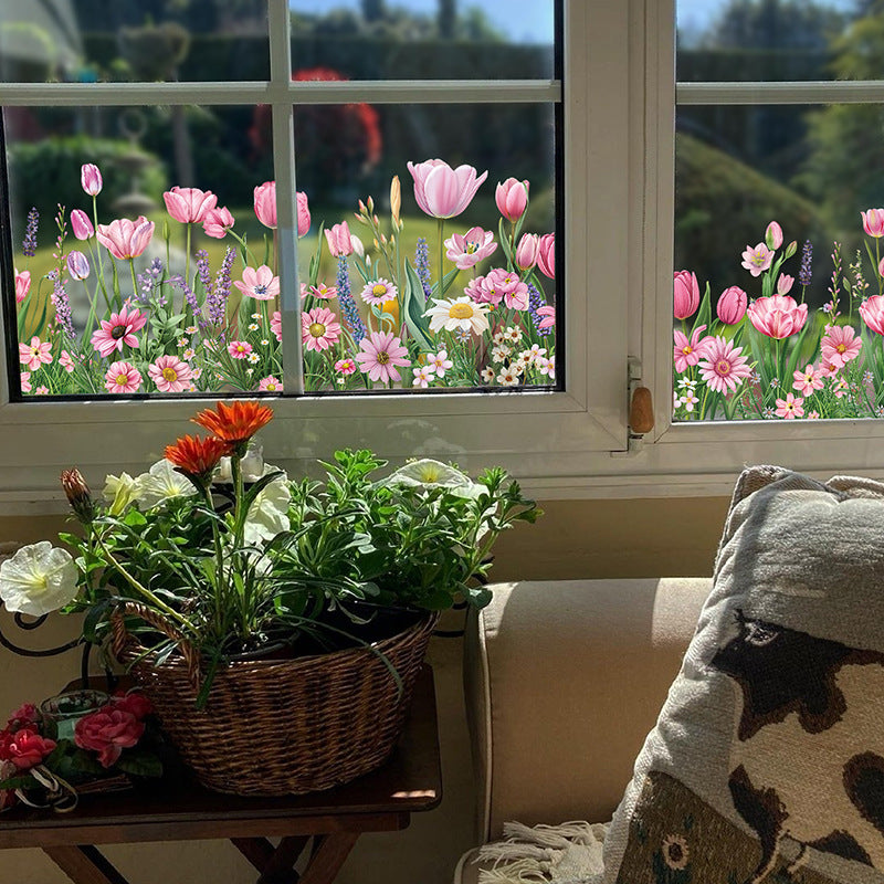 Decorative spring clings on a mirror 4