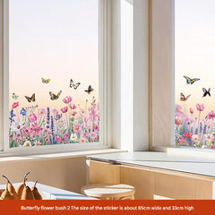 Easy peel butterfly stickers on glass surface 7