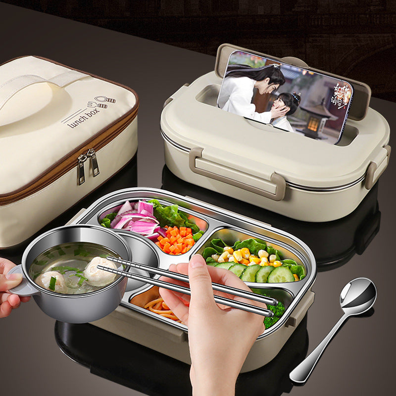 304 stainless steel insulated lunch box side view