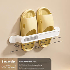 Organised slipper storage in modern bathroom