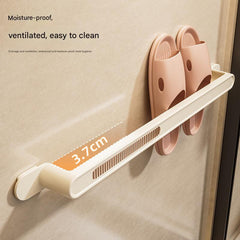 Durable plastic wall-mounted slipper rack