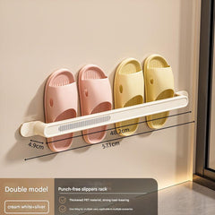 Organised slipper storage in modern bathroom