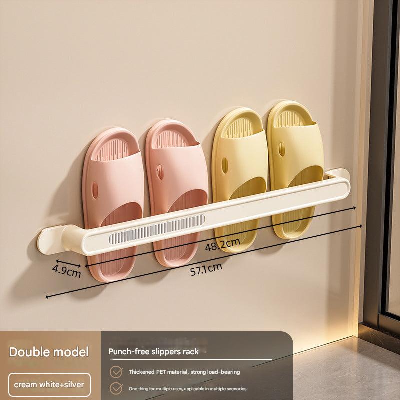 Organised slipper storage in modern bathroom
