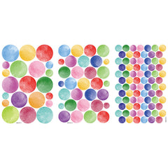 Bright geometric wall stickers displayed