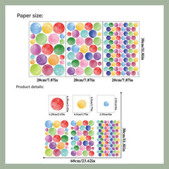Vibrant round wall decals for creative decor