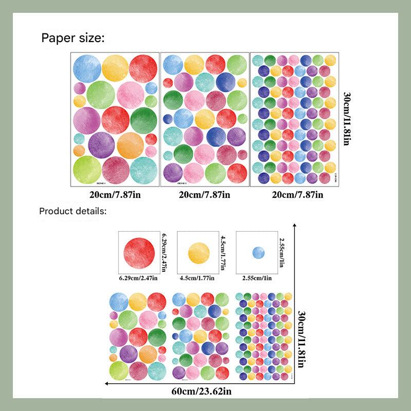 Vibrant round wall decals for creative decor