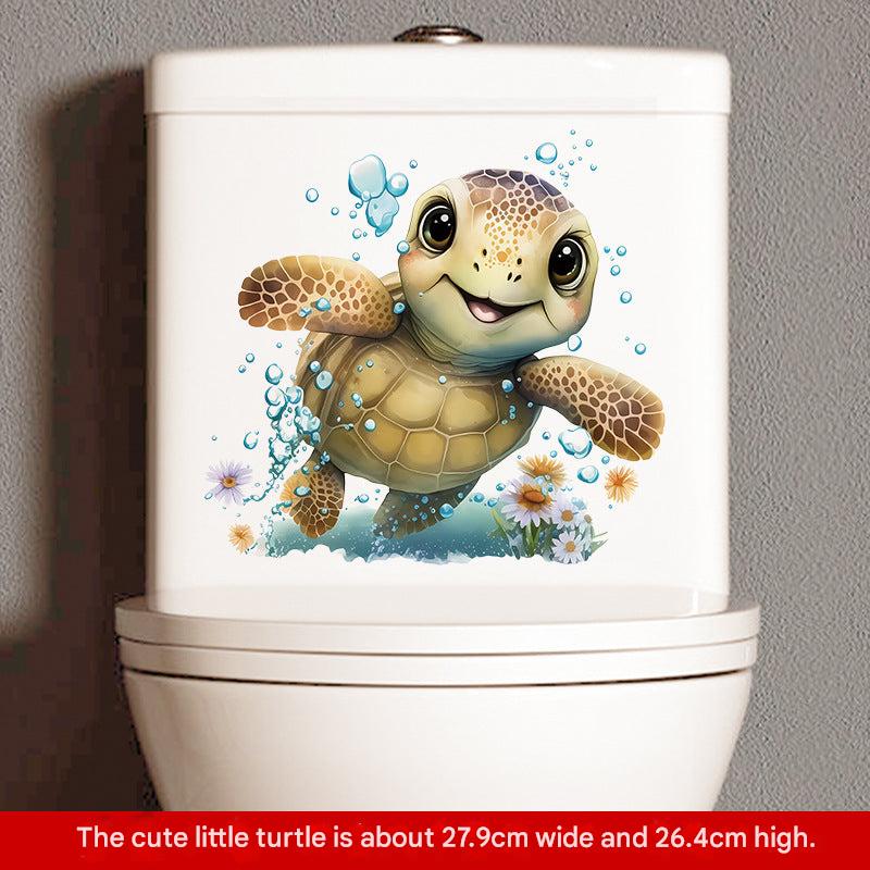 Self-adhesive bathroom turtle sticker image 6