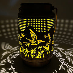 Solar lanterns enhancing outdoor decor