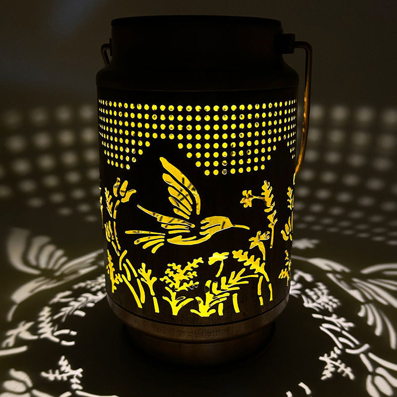 Solar lanterns enhancing outdoor decor