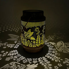 LED hummingbird light at night