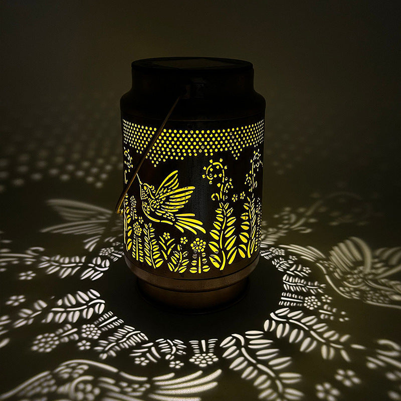 LED hummingbird light at night