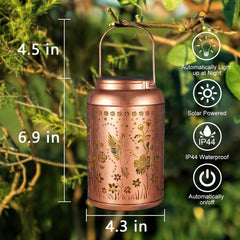 Close up of waterproof solar lantern