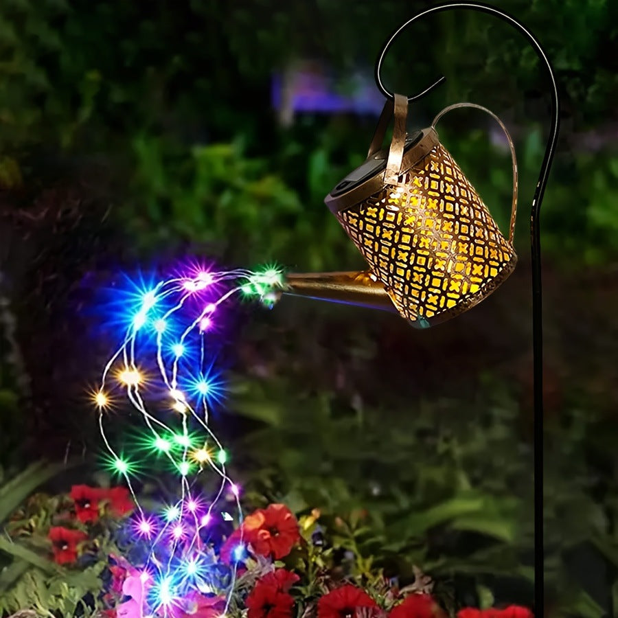 Multi-angle view of decorative solar lantern