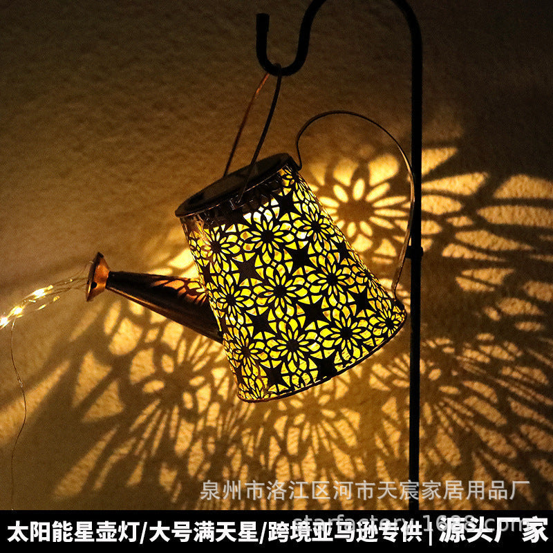 Stylish garden lantern in outdoor setting