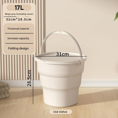 Efficient water gathering with foldable bucket