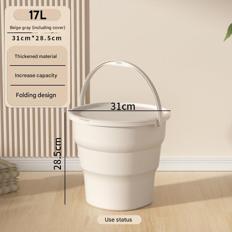 Efficient water gathering with foldable bucket